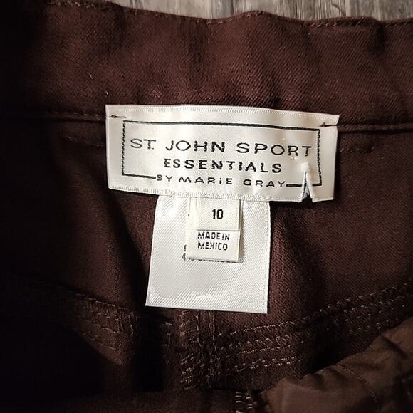 St. John Sports Essentials Burgundy High Rise Dress Pants Size 10 - Picture 3 of 3